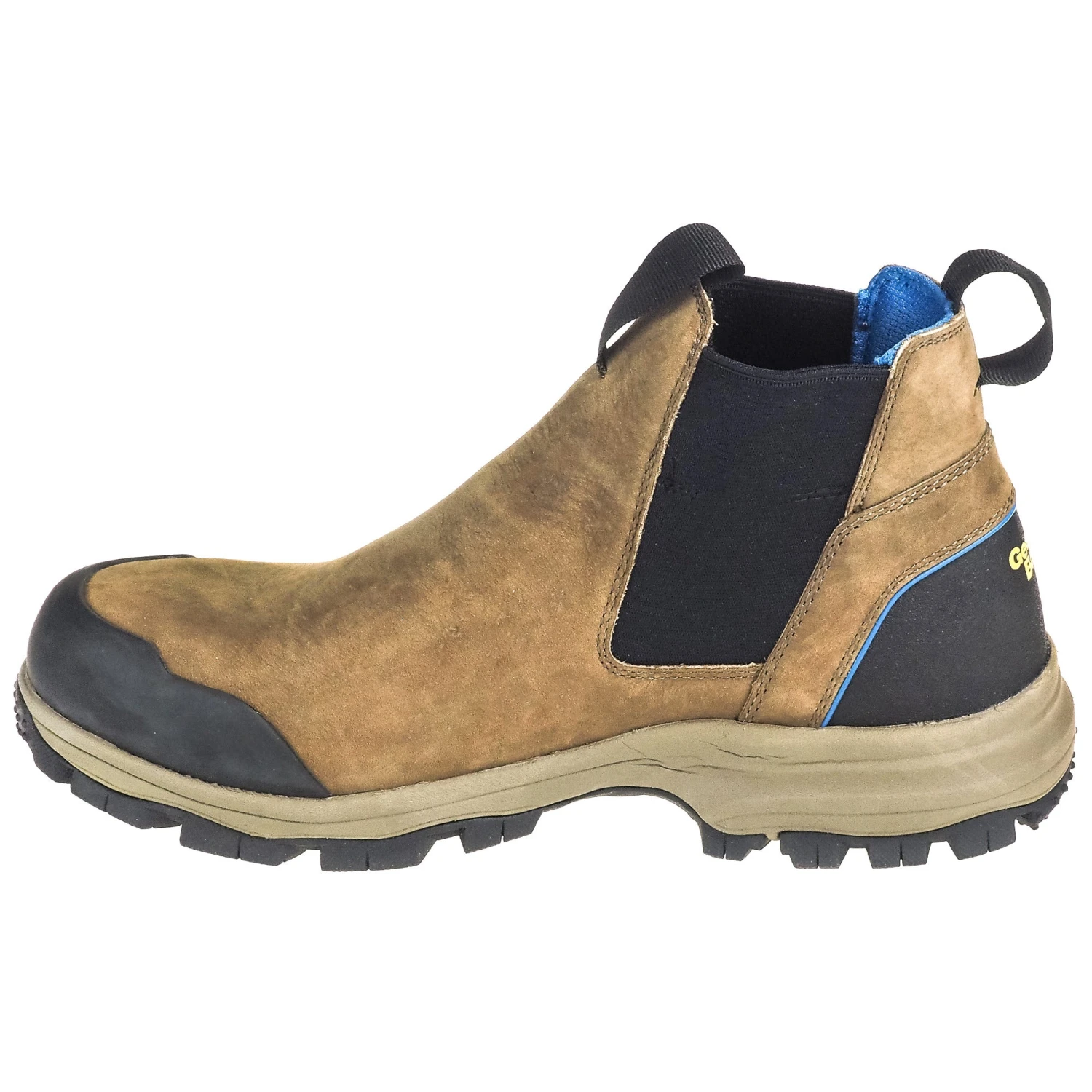 Georgia Boots: Waterproof Non-Metallic Men's GB00106 Brown Blue Collar Chelsea Romeo Boots 7 Georgia Boots: Waterproof Non-Metallic Men's GB00106 Brown Blue Collar Chelsea Romeo Boots - Image 5