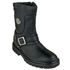 Harley Davidson Boots: Men's Black 95194 Booker Side Zip Boots