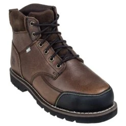Iron Age Boots: Men's Brown IA0163 Steel Toe Internal Met Guard Work Boots -Men's Work Boots Store ia0163 1