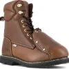 Iron Age Boots: Men's IA5015 Brown Steel Toe External Met Guard EH Work Boot