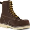 Iron Age Boots: Men's IA5082 BRN Brown 8" Wedge Work Boot, Comp Toe -Men's Work Boots Store ia5082 expand