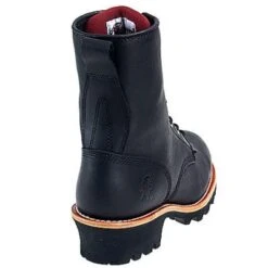 Chippewa Boots: Men's Steel Toe EH 73020 Black Logger Boots -Men's Work Boots Store image 45188