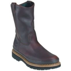Georgia Boots: Men's G4374 Brown Soggy Giant Steel Toe Wellington Work Boots -Men's Work Boots Store image 49745