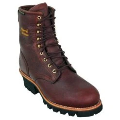 Chippewa Boots: Men's Brown Waterproof EH Steel Toe 73060 Insulated Logger Work Boots -Men's Work Boots Store image 51652
