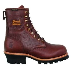 Chippewa Boots: Men's Brown Waterproof EH Steel Toe 73060 Insulated Logger Work Boots