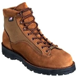 Danner Boots: Men's Brown 33000 USA-Made Waterproof Slip-Resistant Light II Boots -Men's Work Boots Store image 64933