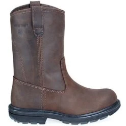 Wolverine Boots: Men's 4707 Brown Steel Toe EH SR Wellington Boots -Men's Work Boots Store image 65341