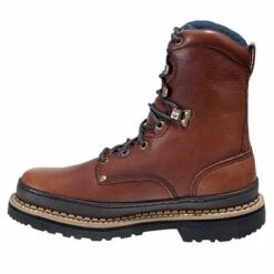 Georgia Boots: Men's Brown G8274 8 Inch Slip Resistant Work Boots -Men's Work Boots Store image 65634