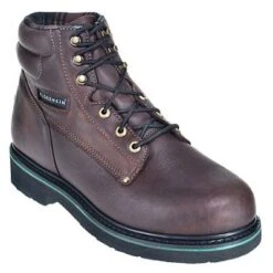 Florsheim FE665 Men's 6 Inch Brown Leather Steel-Toe EH Boot -Men's Work Boots Store image 80322