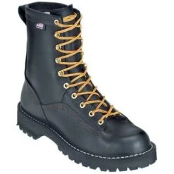 Danner Boots: Men's Black 14100 USA-Made Waterproof Rain Forest Boots -Men's Work Boots Store image 82952