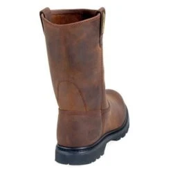 Caterpillar Boots: Men's Brown Revolver Slip-On 72191 Wellington Slip-Resistant Boots -Men's Work Boots Store image 85168