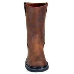 Caterpillar Boots: Men's Brown Revolver Slip-On 72191 Wellington Slip-Resistant Boots -Men's Work Boots Store image 85172