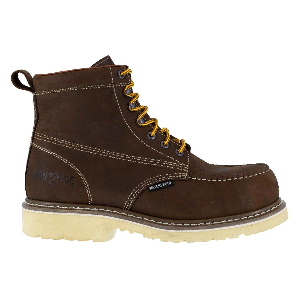 Iron Age Boot: Men's IA5062 Brown 6" Solidifier Composite Toe Waterproof EH Work Boot 5 Iron Age Boot: Men's IA5062 Brown 6" Solidifier Composite Toe Waterproof EH Work Boot - Image 3