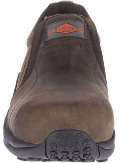 Merrell Shoes: Men's J099319 Brown Jungle Moc Composite Toe Slip Resistant Slip On Work Shoe -Men's Work Boots Store j099319 1