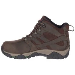 Merrell Boots: Men's J10627 Brown Moab Vertex Mid Composite Toe Waterproof Work Boot -Men's Work Boots Store j10627 1