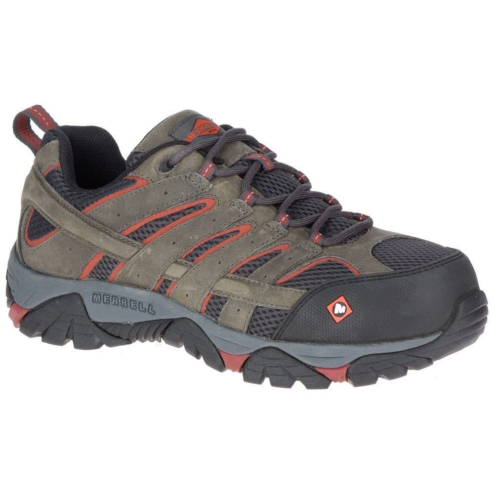 Merrell Shoes: Men's J11121 Pewter Orange Moab Vertex Vent Composite Toe Work Shoe 5 Merrell Shoes: Men's J11121 Pewter Orange Moab Vertex Vent Composite Toe Work Shoe - Image 3