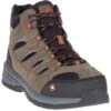 Merrell Boots: Men's J17817 Brown Orange Windoc Mid Steel Toe Waterproof Work Hiker -Men's Work Boots Store j17817