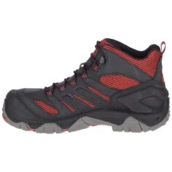 Merrell Boots: Men's J35191 Black Red Strongfield Composite Toe Waterproof Work Hiker -Men's Work Boots Store j35191 2