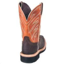 Justin Boots: Men's SE4561 Steel Toe EH Stampede Cowboy Work Boots -Men's Work Boots Store justin 4561 090 b 01