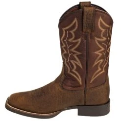 Justin Boots: Men's 7222 Dark Brown 11-Inch Chet Cowboy Boots -Men's Work Boots Store justin 7222 i 01
