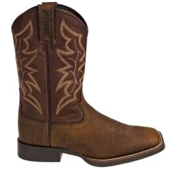 Justin Boots: Men's 7222 Dark Brown 11-Inch Chet Cowboy Boots -Men's Work Boots Store justin 7222 o 01
