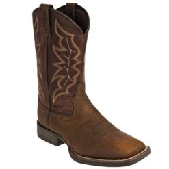 Justin Boots: Men's 7222 Dark Brown 11-Inch Chet Cowboy Boots -Men's Work Boots Store justin 7222 p 01