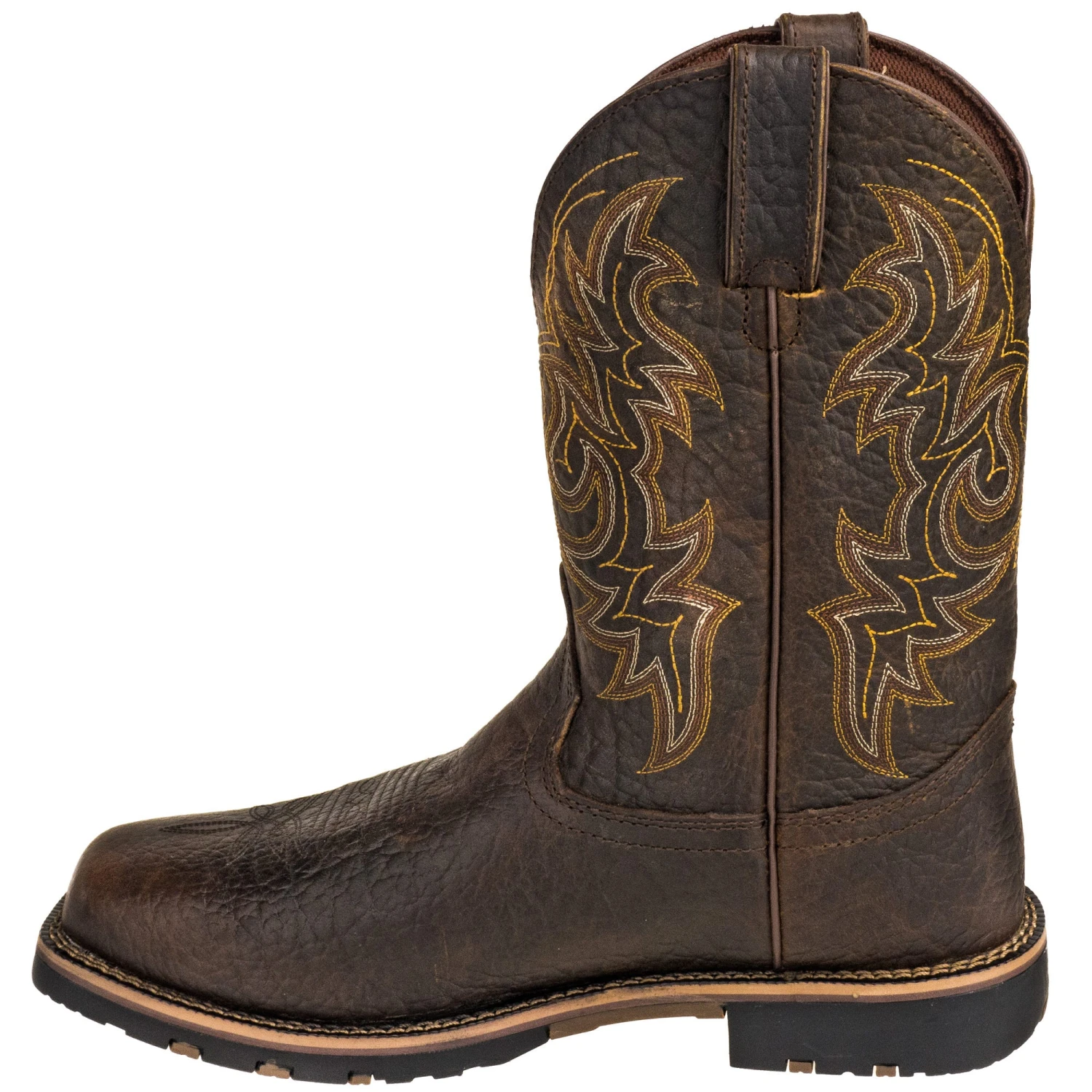 Justin Boots: Brown GR9050 Men's Waterproof George Strait Fireman Cowboy Boots 7 Justin Boots: Brown GR9050 Men's Waterproof George Strait Fireman Cowboy Boots - Image 5