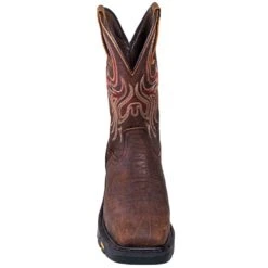 Justin Boots: Men's WK2111 Square Steel Toe Waterproof Commander X5 Pull-On Work Boots -Men's Work Boots Store justin wk2111 f 01