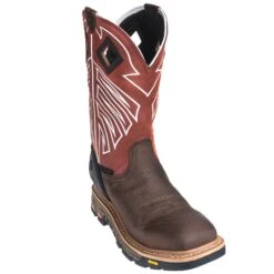 Justin Boots: Men's WK2115 Waterproof Steel Toe EH Dark Chestnut Pull-On Boots 11 Justin Boots: Men's WK2115 Waterproof Steel Toe EH Dark Chestnut Pull-On Boots -Men's Work Boots Store justin wk2115 p 01