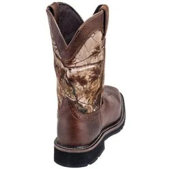 Justin Boots: Men's SE4676 RealTree Square Toe Cowboy Boots -Men's Work Boots Store justin wk4676 b 01