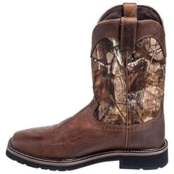 Justin Boots: Men's SE4676 RealTree Square Toe Cowboy Boots -Men's Work Boots Store justin wk4676 i 01