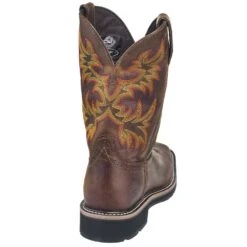 Justin Boots: Men's SE4681 Brown Square Toe Stampede Boots -Men's Work Boots Store justin wk4681 080 b 01