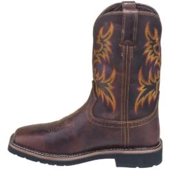 Justin Boots: Men's SE4689 Brown Waterproof Stampede Boots -Men's Work Boots Store justin wk4689 080 i 01