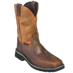 Justin Boots: Men's SE4812 Tan Composite Toe EH Non-Metallic Stampede Work Boots -Men's Work Boots Store justin wk4812 090 p 01