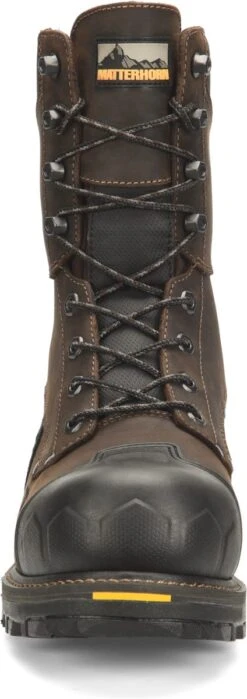 Matterhorn Boots: Men's MT2560 Brown 8” Maximus 2.0 Composite Toe Waterproof Logger Work Boot -Men's Work Boots Store mt2560 500xauto toe