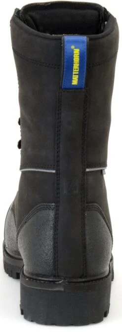 Matterhorn Boots: Men's MT903 Black 10" Waterproof Internal Metguard Work Boot -Men's Work Boots Store mt903 500xauto heel