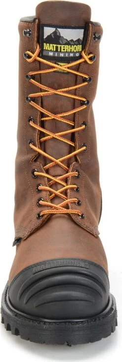 Matterhorn Boots: Men's MT910 Brown 10" Waterproof Steel Toe Internal Metguard Work Boot -Men's Work Boots Store mt910 500xauto toe 1