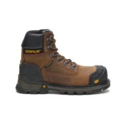 Caterpillar Boots: Men's P90991 Dark Brown 6" Waterproof Composite Toe Boots