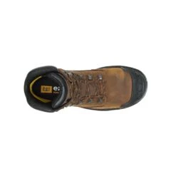 Caterpillar Boots: Men's P90991 Dark Brown 6" Waterproof Composite Toe Boots -Men's Work Boots Store p90991 6