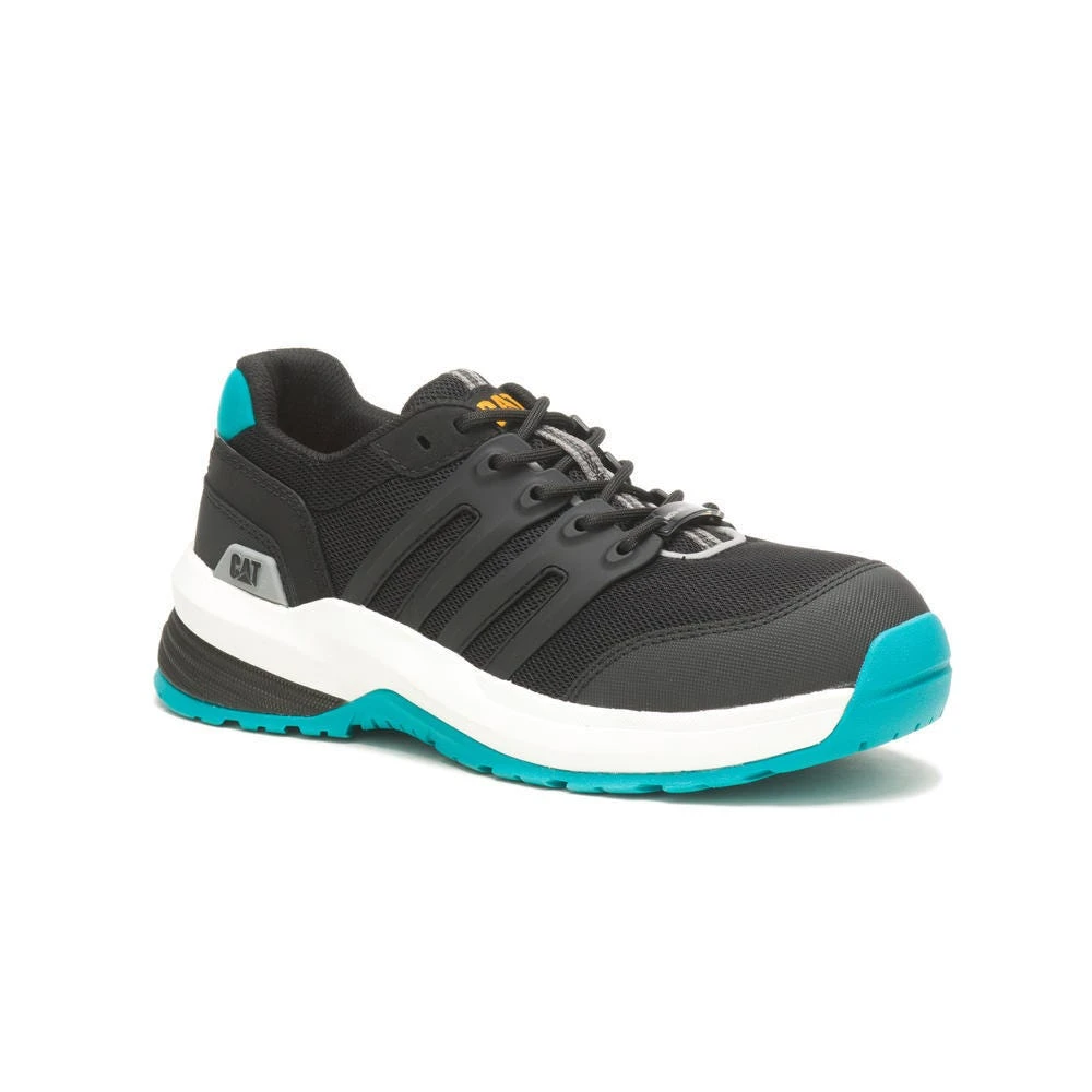 Caterpillar Shoes: Women's P91357 Black Teal Streamline 2.0 Composite Toe EH Slip Resistant Athletic Shoe 3 Caterpillar Shoes: Women's P91357 Black Teal Streamline 2.0 Composite Toe EH Slip Resistant Athletic Shoe