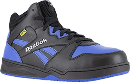 Reebok Shoes: Men's RB4166 Black Blue Composite Toe EH High Top Work Sneaker 3 Reebok Shoes: Men's RB4166 Black Blue Composite Toe EH High Top Work Sneaker