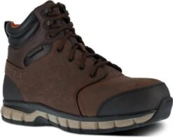 Reebok Boot: Men's RB4606 Brown Sublite Cushion EH Composite Toe Slip Resistant Waterproof Work Boot 10 Reebok Boot: Men's RB4606 Brown Sublite Cushion EH Composite Toe Slip Resistant Waterproof Work Boot -Men's Work Boots Store rb4606 expand