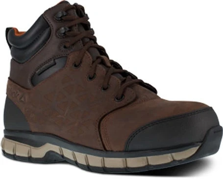 Reebok Boot: Men's RB4606 Brown Sublite Cushion EH Composite Toe Slip Resistant Waterproof Work Boot 6 Reebok Boot: Men's RB4606 Brown Sublite Cushion EH Composite Toe Slip Resistant Waterproof Work Boot - Image 4
