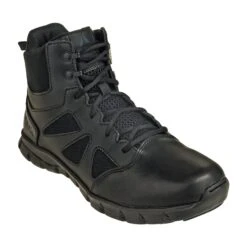 Reebok Boots: Men's 6-Inch RB8605 EH Black Sublite Cushion Side Zip Tactical Boots
