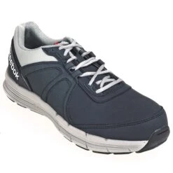 Reebok Shoes: Men's Navy Blue RB3502 EH Steel Toe Grey Guide Performance Cross Trainers -Men's Work Boots Store reebok rb3502 p 01
