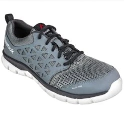 Reebok Shoes: Men's EH RB4042 Grey Sublite Cushion Alloy Toe Athletic Shoes -Men's Work Boots Store reebok rb4042 p 01