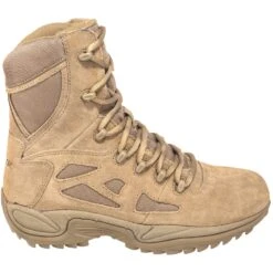 Reebok Boots: Men's RB8977 Coyote Tan 8-Inch Rapid Response Tactical Boots -Men's Work Boots Store reebok rb8977 o 01