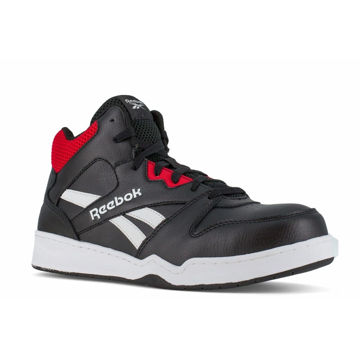 Reebok Shoes: Men's RB4132 Black/Red Composite Toe EH Slip Resistant High Top Work Sneaker
