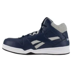 Reebok Shoes: Men's RB4133 Navy/Grey Composite Toe Slip Resistant High Top Sneaker -Men's Work Boots Store reebok rb4133 bb4500 04