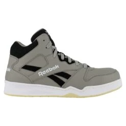 Reebok Shoes: Men's RB4136 Grey/Black Composite Toe EH Slip Resistant High Top Work Sneaker -Men's Work Boots Store reebok rb4136 bb4500 01